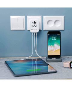 Techly I-TRAVEL-09TYWH mobile device charger White