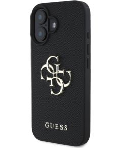 Guess PU Grained 4G Metal Logo Case Aizsargapvalks priekš Apple iPhone 16
