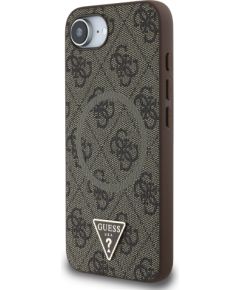 Guess PU 4G Strass Triangle Metal Logo Case Aizsargapvalks priekš Apple iPhone 16e