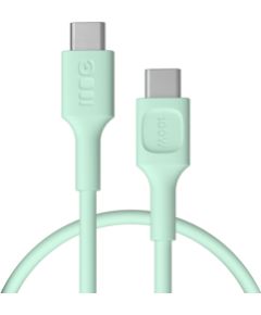 Kabelis Green Cell PowerFlex Fast Charging USB Type-C Male - USB Type-C Male 100W Mint Green 0.3m