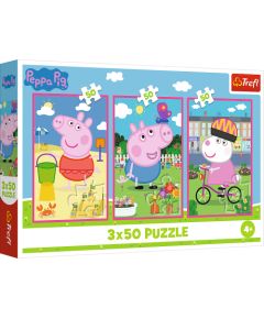 TREFL PEPPA PIG Pužļu komplekts Draudzības spēks, 3x50 gab.
