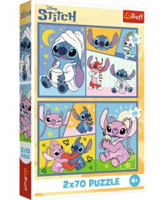 TREFL DISNEY STITCH Pužļu komplekts Ar Stitch nav garlaicīgi, 2x70 gab.