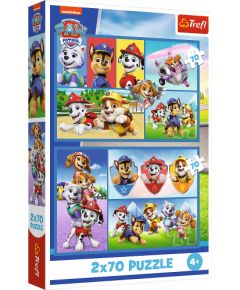 TREFL PAW PATROL Pužļu komplekts Lieliskā Kepu Patruļa, 2x70 gab.