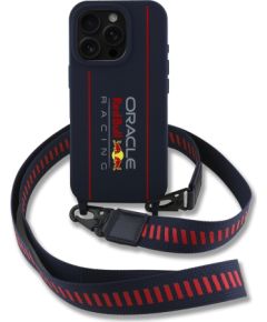 Red Bull Silicone Vertical Logo MagSafe Case + Crossbody Strap Чехол и ремешок через плечо для Apple iPhone 16 Pro Max