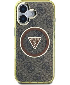 Guess IML 4G Glitter and Triangle Logo MagSafe Case Aizsargapvalks priekš Apple iPhone 16