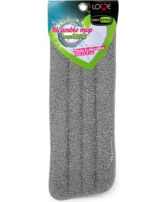 Gio`style Maināmā mikrošķiedras lupata grīdas birstei ar smidzinātāju 40cm
