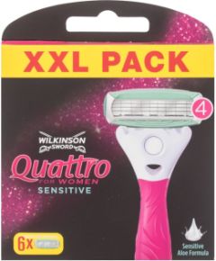 Wilkinson Sword Quattro For Women / Sensitive 6pc