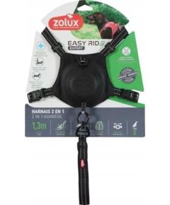 Zolux Szelki ze smyczą automatyczną Easyride S czarne