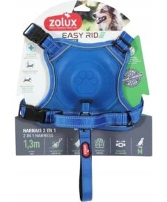 Zolux Szelki ze smyczą automatyczną Easyride M niebieskie