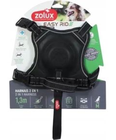 Zolux Szelki ze smyczą automatyczną Easyride M czarne