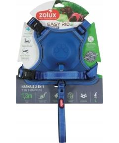 Zolux Szelki ze smyczą automatyczną Easyride L niebieskie
