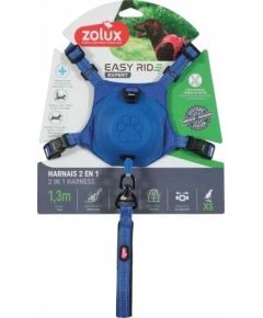 Zolux Szelki ze smyczą automatyczną Easyride XS niebieskie