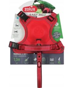 Zolux Szelki ze smyczą automatyczną Easyride XL czerwone