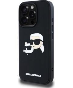 Karl Lagerfeld 3D Rubber Double Heads Case Aizsargapvalks priekš Apple iPhone 16 Pro