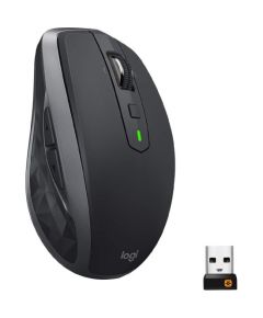 Logitech MX Anywhere 2S Wireless Mouse, RF Wireless + Bluetooth, 4000 DPI, Graphite