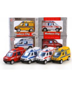 Adar Metāla auto Ambulance / Policija 8 cm dažādas, inercija 435650