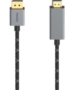 Hama 00200506 Video Cable, DisplayPort Plug - HDMI Plug, Ultra-HD 4K@60Hz 1.5m