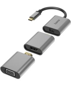 Hama 00200306 6in1 Adapter Connect2Go, USB-C, Mini-DisplayPort, HDMI, VGA