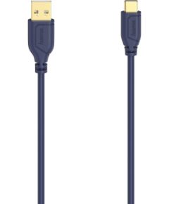 Hama 00200635 Flexi-Slim USB-C Cable 0.75m Blue Depths