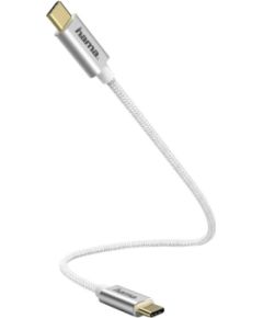 Hama 00183332 Charging/Data Cable, USB Type-C - USB Type-C 0.2m White