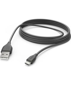 Hama 00201588 Charging Cable, USB-A - Micro-USB 3m black
