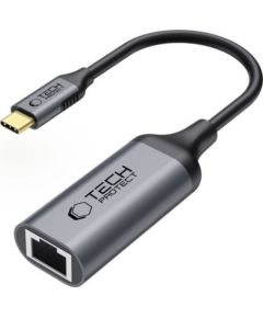 Tech-Protect UltraBoost USB-C Type-C to Ethernet RJ45 1000Mbps Adapter Black
