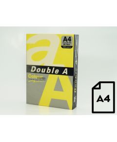 Colour paper Double A, 80g, A4, 500 sheets, Lemon