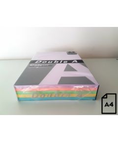 Colour paper Double A, 80g, A4, 500 sheets, Rainbow 3, 5 color