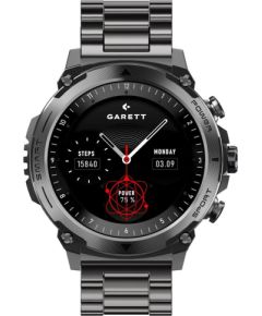 Išmanusis laikrodis su lietuvišku meniu Garett Atom Black steel