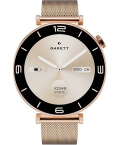 Išmanusis laikrodis su lietuvišku meniu Garett Rose Gold Mesh steel