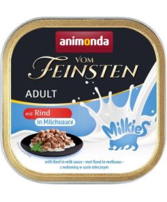 ANIMONDA Vom Feinsten Adult Milkies with Beef in Milk Sauce - Wet Cat Food - 100g