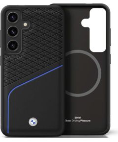 BMW Leather Textured and Smooth MagSafe Чехол для Samsung Galaxy S25