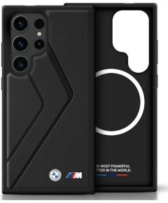 Etui BMW Leather Oversized Stripes MagSafe Aizsargapvalks Priekš Samsung Galaxy S25 Ultra
