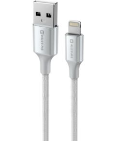 Swissten Textile II USB - Lightning Datu un Uzlādes vads 1.5m