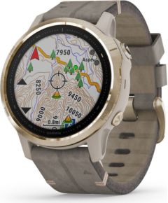 Garmin Fenix 6X Sapphire Viedpulkstenis, Gold/Beige