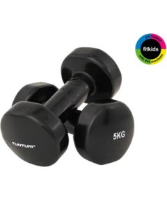Tunturi vinila hanteles 5,0 kg, melnas, 2gb