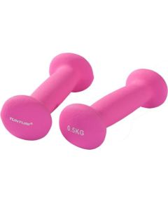 Tunturi Neoprēna hanteles, 0.5kg, Rozā, Pāris Svaru ripas un stieņi
