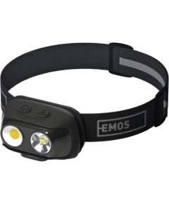 Emos COB LED uzlādējams galvas lukturis P3542, 500 lm, 130 m, litija pols 1200 mAh