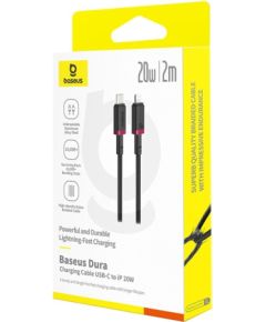 Baseus Dura Type C fast charging cable for iP 20 W 2 m Black, Red