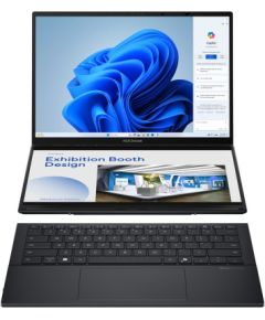 ASUS Zenbook Duo UX8406CA-PZ068X ARL H Core Ultra 9 14.0" 3K 120Hz 400nits Glossy 32GB LPDDR5X SSD2TB Intel Arc Graphics WLAN+BT Cam 75WHrs W11Pro Inkwell Gray