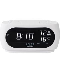 Budzik ADLER AD 1186 white