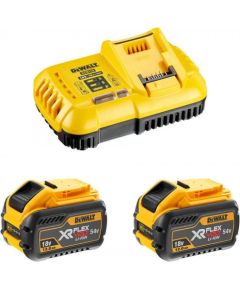 Piederumu komplekts DeWalt DCB118Y2-QW; 18/54 V; 2x12,0 Ah; Li-ion akum.