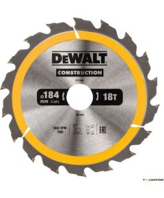 Griešanas disks kokam DeWalt DT1941-QZ; 184x30 mm; 18T