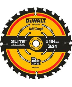 Griešanas disks kokam DeWalt DT10401-QZ; 184x16 mm; 24T