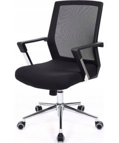Songmics grozāms biroja krēsls ar regulējamu augstumu un atbalstu mugurai – melns Biroja krēsli