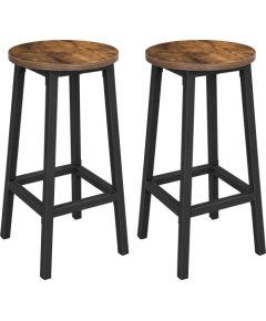 Songmics Zestaw dwóch hokerów w stylu rustykalnym Virtuves krēsli