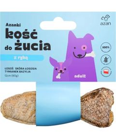 Brit AZANKI Bone with salmon in salmon skin with thyme and basil in fish shape - treat for dogs - 12 cm