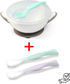 Babyono Bļoda ar piesūcekni+elastīgas karotes (1063/02+1066/03)-izdevīgi!