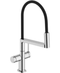 Hansgrohe virtuves izlietnes maisītājs Talis Select M54 PowderSpray, 3jet, Brushed Black Chrome