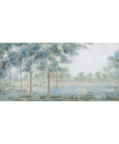 Oil painting 70x150cm, green trees